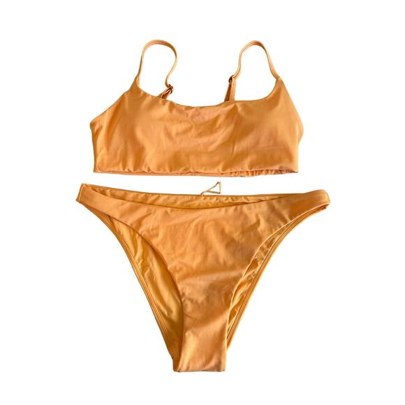 Andie Swim the Maui Top and the Cheeky Bottom Bikini Set Papaya S/M NWT - Picture 4 of 8